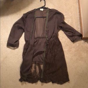 Daytrip sheer blouse coverup with lace detail